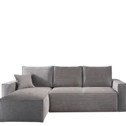 Meble Dla Dzieci|Narożniki>NEXT COLLECTION Sztruksowa szara kanapa rogowa z funkcja spania ZULA poduchy