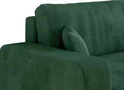 Meble Dla Dzieci|Meble Młodzieżowe></noscript>BROMARKT Sztruksowa zielona sofa z funkcją spania do salonu PUMI