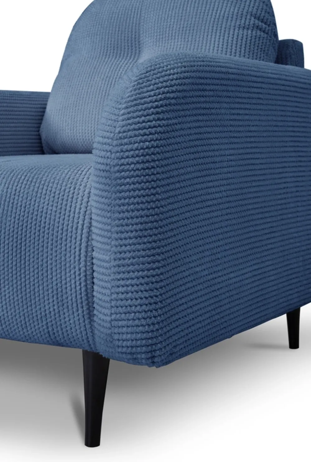 Fotele>LASKI Sztruksowy fotel do salonu OBLAK