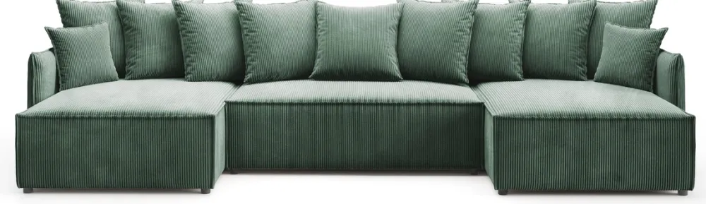 Narożniki>BROMARKT Sztruksowy narożnik do salonu z funkcją spania rozkładany ARTUR U