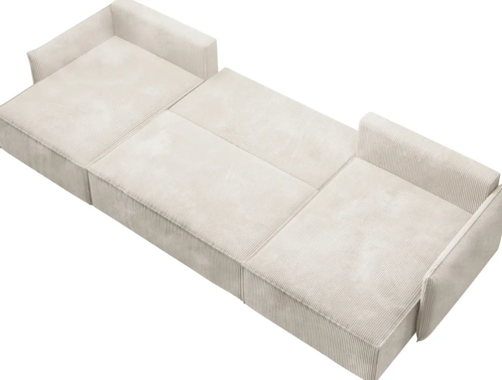 Narożniki>BROMARKT Sztruksowy narożnik do salonu z funkcją spania rozkładany ARTUR U