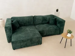 Meble Dla Dzieci|Narożniki></noscript>BROMARKT Sztruksowy narożnik z funkcją spania i pojemnikiem MIZARU