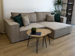 Meble Dla Dzieci|Meble Młodzieżowe></noscript>BROMARKT Sztruksowy narożnik z funkcją spania niebieski PEDRO