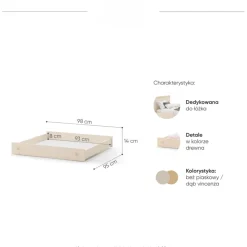 Pozostałe|Meble Młodzieżowe></noscript>lenart. Szuflada 98 cm do łóżka na pościel STORY beż piaskowy