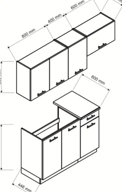 Meble Kuchenne>Stolkar Tania kuchnia loftowa MELA dąb artisan