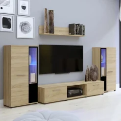 Meblościanki>Meblohand Tanie meble do salonu CUBE dąb sonoma