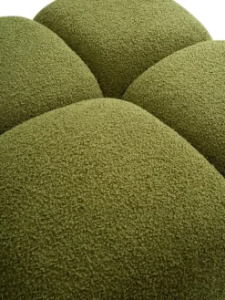 Pufy>LASKI Tapicerowana pufa z przeszyciami do siedzenia MEROS tkanina boucle