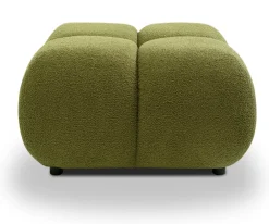 Pufy></noscript>LASKI Tapicerowana pufa z przeszyciami do siedzenia MEROS tkanina boucle