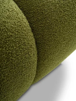 Pufy></noscript>LASKI Tapicerowana pufa z przeszyciami do siedzenia MEROS tkanina boucle