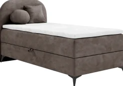 Łóżka Młodzieżowe|Łóżka Ze Stelażem>BROMARKT Tapicerowane łóżko dla dzieci 80x200 cm kontynentalne z pojemnikiem SERENO