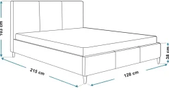 Meble Dla Dzieci|Łóżka Młodzieżowe></noscript>Riban Tapicerowane łóżko do sypialni 120x200 cm LIMBO nowoczesne