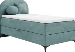 Łóżka Młodzieżowe|Łóżka Ze Stelażem>BROMARKT Tapicerowane łóżko dziecięce kontynentalne z pojemnikiem 90x200 cm SERENO