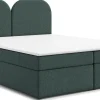 Łóżka Ze Stelażem|Łóżka Z Zagłówkiem>Rimal Tapicerowane łóżko kontynentalne 160x200 cm do sypialni boucle COSMO zielone