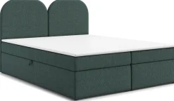 Łóżka Ze Stelażem|Łóżka Z Zagłówkiem>Rimal Tapicerowane łóżko kontynentalne 160x200 cm do sypialni boucle COSMO zielone