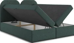 Łóżka Ze Stelażem|Łóżka Z Zagłówkiem>Rimal Tapicerowane łóżko kontynentalne 160x200 cm do sypialni boucle COSMO zielone