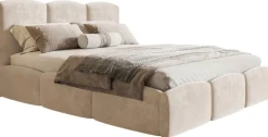 Łóżka Młodzieżowe|Łóżka Dziecięce>Riban Tapicerowane łóżko 120x200 cm z pojemnikiem jednoosobowe SEPERO beżowe