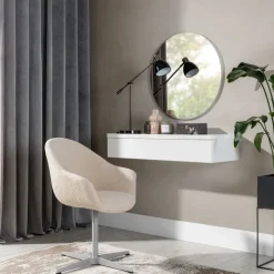 Zestawy Mebli Do Sypialni|Toaletki I Konsole></noscript>GiB Meble Toaletka biała w stylu nowoczesnym NARNI połysk biały