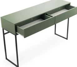 Toaletki I Konsole></noscript>Stolar Toaletka do sypialni z szufladami 137 cm zielona GENEWA