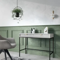 Biurka|Toaletki I Konsole></noscript>PIASKI Toaletka glamour z szufladami AVANTI szary