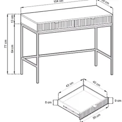 Biurka|Toaletki I Konsole></noscript>PIASKI Toaletka nowoczesna AVANTI czarny