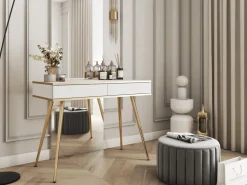 Zestawy Mebli Do Salonu|Toaletki I Konsole></noscript>PIASKI Toaletka nowoczesna z szufladami 102 cm ORVIETO biały