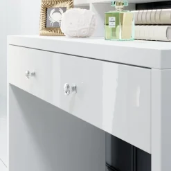 Toaletki I Konsole></noscript>Helvetia Toaletka z lustrem biała w stylu nowoczesnym ARIA