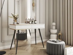 Toaletki I Konsole></noscript>PIASKI Toaletka z szufladami 102 cm do sypialni ORVIETO biały