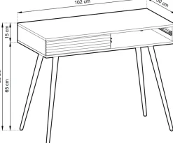 Toaletki I Konsole></noscript>PIASKI Toaletka z szufladami 102 cm do sypialni ORVIETO biały