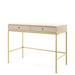 Toaletki I Konsole></noscript>PIASKI Toaletka z szufladami MONTI złoty beż