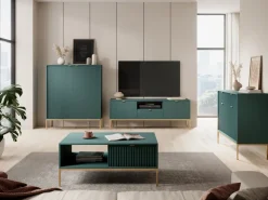 Biurka|Toaletki I Konsole></noscript>PIASKI Toaletka z szufladami w stylu glamour AVANTI 104 cm labrador