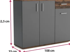 Komody></noscript>Meblohand Trzydrzwiowa komoda do przedpokoju z szufladą JOVITA