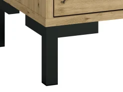 Zestawy Mebli Do Salonu|Komody></noscript>ML Meble Trzydrzwiowa komoda do salonu 120 cm NEVIO dąb artisan