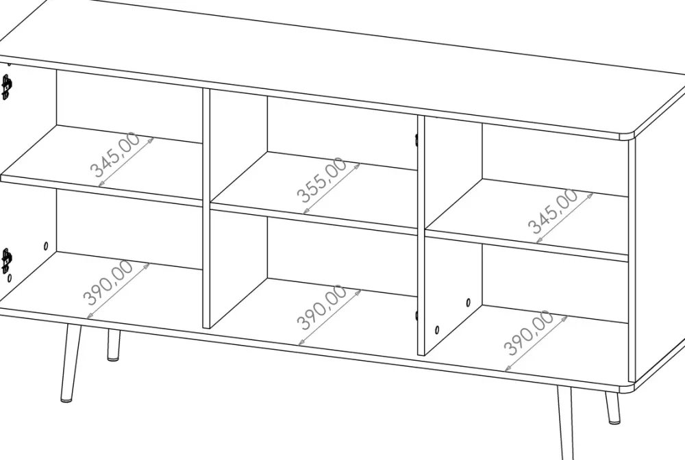 Zestawy Mebli Do Salonu|Komody>GiB Meble Trzydrzwiowa komoda do salonu 150 cm PULSE cichy domyk