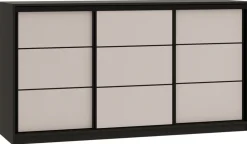 Komody>BROMARKT Trzydrzwiowa komoda przesuwna z szufladami 180 cm LOFT