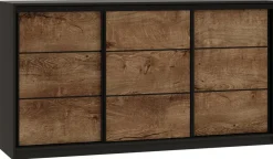 Komody>BROMARKT Trzydrzwiowa komoda z szufladami do sypialni 180 cm LOFT