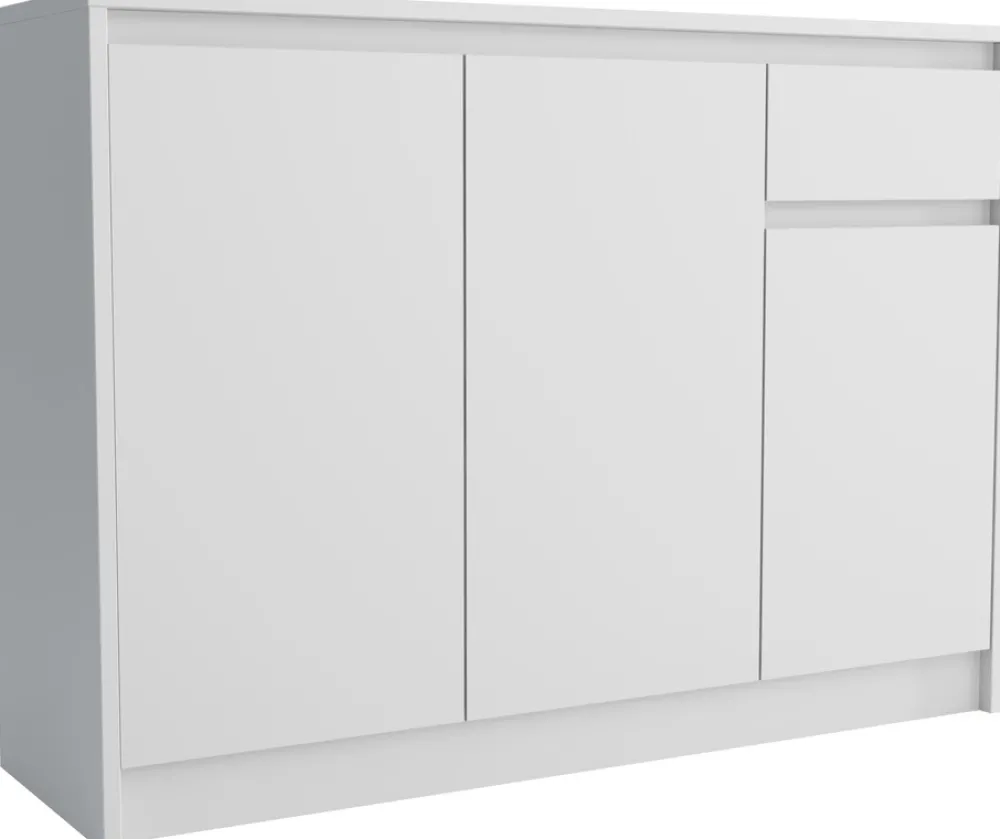 Komody>Meblohand Trzydrzwiowa komoda z szufladą nowoczesna ARTEGO dąb sonoma biały