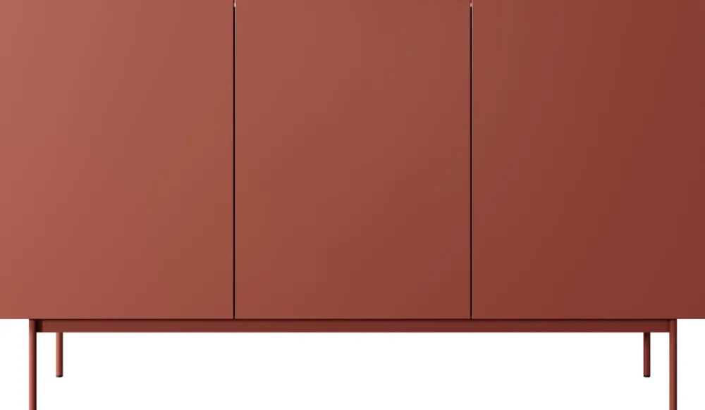 Komody>PIASKI Trzydrzwiowa pojemna komoda do salonu 144 cm CRYSTAL