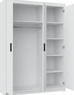 Garderoby|Meble Młodzieżowe>Lempert Trzydrzwiowa szafa modułowa 133 cm do przedpokoju KUBA dąb lefkas