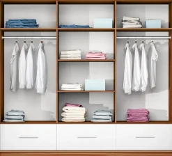 Szafy Trzydrzwiowe|Szafy Z Lustrem>Stolar Trzydrzwiowa szafa przesuwna z szufladami 250 cm ARISA