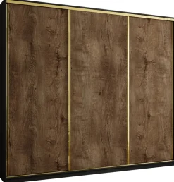 Szafy Trzydrzwiowe|Szafy Przesuwne>BROMARKT Trzydrzwiowa szafa przesuwna 280 cm GOLD NEW MAX glamour