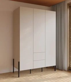 Meble Młodzieżowe|Zestawy Mebli Do Sypialni>Helvetia Trzydrzwiowa szafa uchylna do sypialni 139 cm kaszmir JUKON