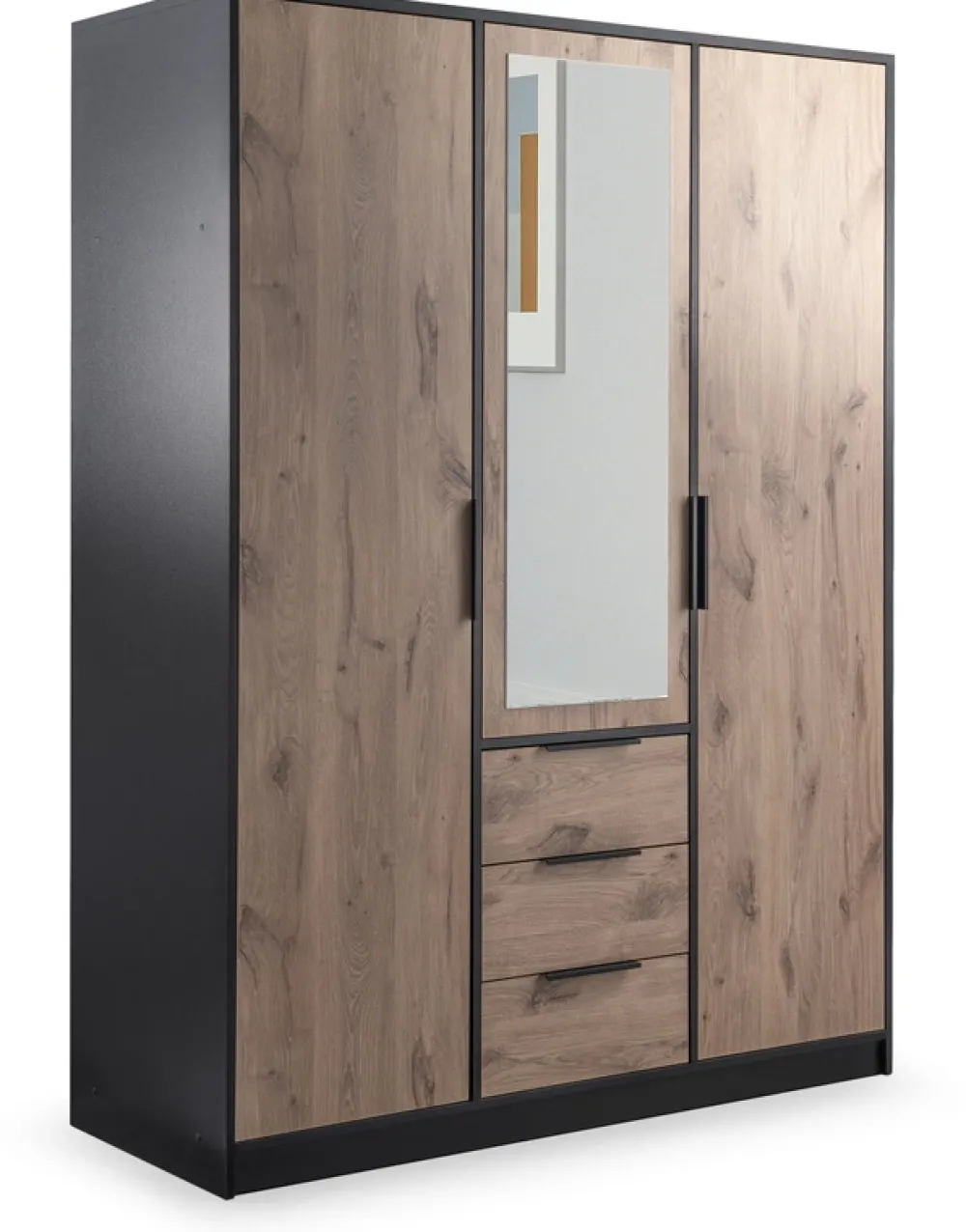 Meble Dla Dzieci|Szafy Trzydrzwiowe>Stolar Trzydrzwiowa szafa uchylna z szufladami i półkami 150 cm LANTE