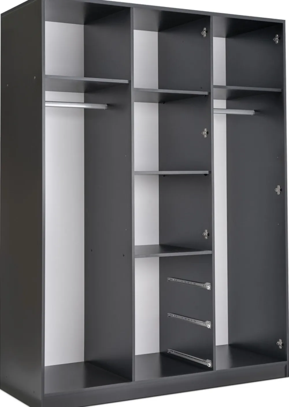 Meble Dla Dzieci|Szafy Trzydrzwiowe>Stolar Trzydrzwiowa szafa uchylna z szufladami i półkami 150 cm LANTE