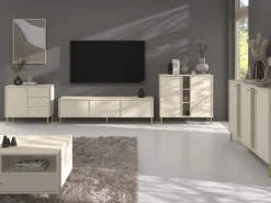 Zestawy Mebli Do Salonu|Szafki Rtv></noscript>Lempert Trzydrzwiowa szafka pod telewizor 180 cm TOKEN beż piaskowy