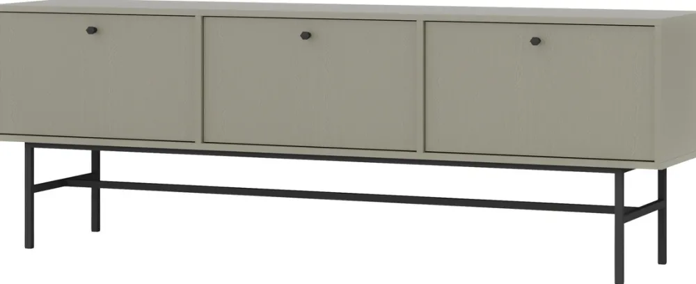 Szafki Rtv>Lempert Trzydrzwiowa szafka pod telewizor 180 cm do salonu TOKEN eukaliptus