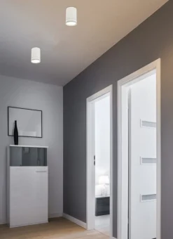 Lampy Sufitowe>Candellux Lighting TUBA LAMPA SUFITOWA 1X15W GU10 BIAŁY MAT