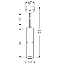 Oświetlenie Kuchni|Lampy Wiszące></noscript>Candellux Lighting Tuba wisząca Candellux czarna złota