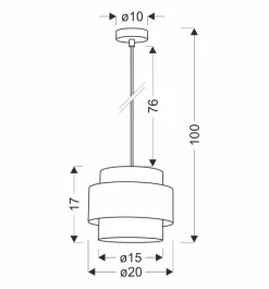 Oświetlenie Przedpokoju|Oświetlenie Jadalni></noscript>Candellux Lighting Twin lampa wisząca czarny 1x40w e27 abażur czarny+drewniany
