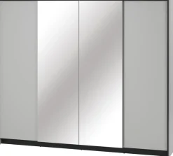 Szafy Otwierane|Szafy Z Lustrem>lenart. Uchylna szafa do sypialni 250 cm z lustrem GRIS