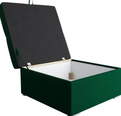 Meble Dla Dzieci|Pufy>BROMARKT Welurowa pufa ze schowkiem do salonu HOT butelkowa zieleń